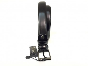 Cintura da uomo in vitello abrasivato nero 3 cm