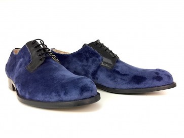 Derby in alcantara blu