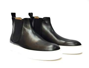 Stivaletto Beatles da uomo versione sneakers in pelle nera