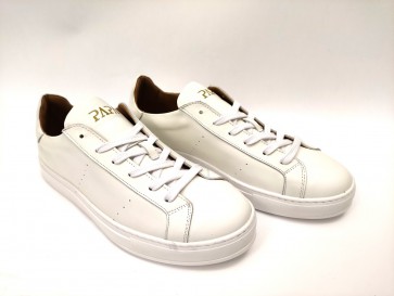 Sneakers bassa in pelle bianca