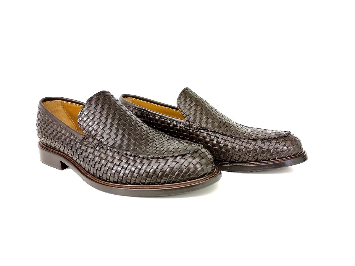Mocassini uomo pelle intrecciata sales