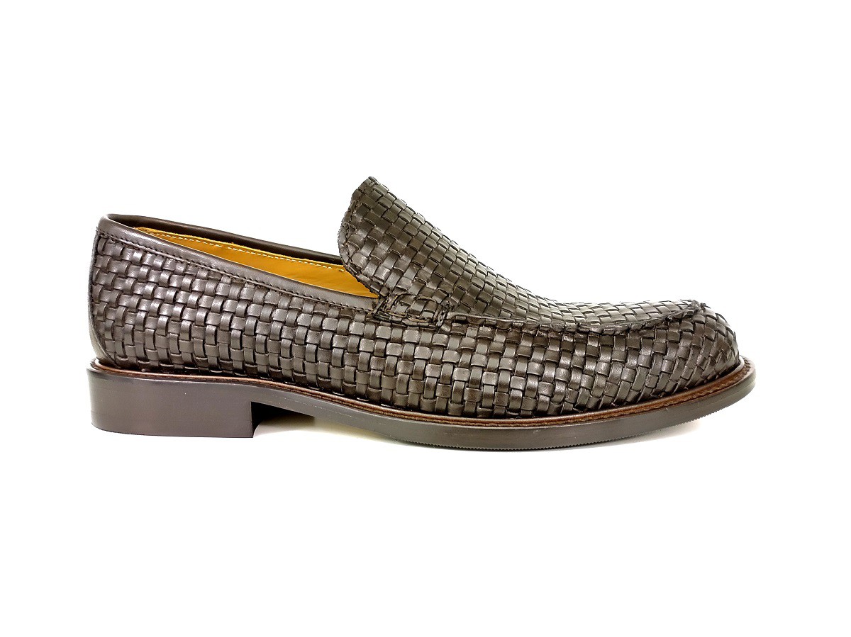 Mocassini pelle intrecciata uomo on sale