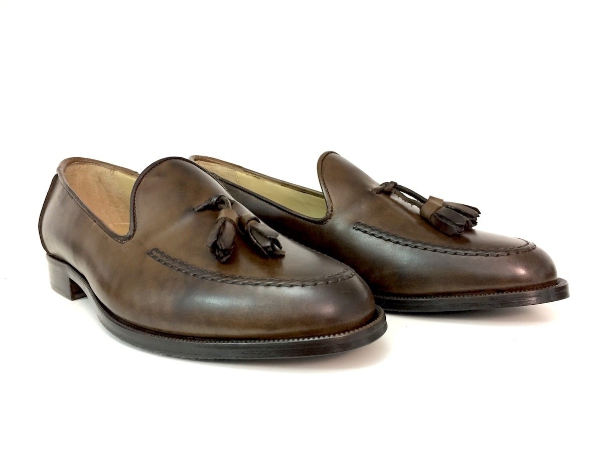 Mocassino uomo in pelle testa di moro Made in Italy