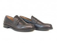 Mocassino College in pelle testa di moro