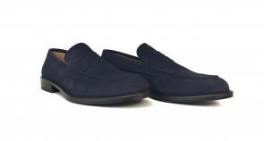 Mocassino Uomo in Camoscio blu