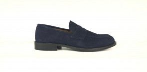 Mocassino Uomo in Camoscio blu