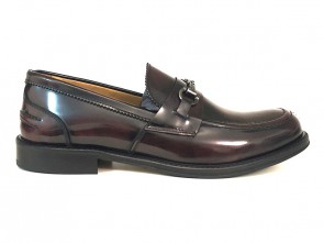 Mocassino uomo in pelle bordeaux