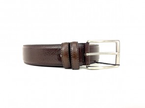Cintura da uomo in pelle testa di moro 3,5 cm