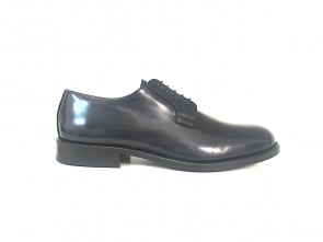 Derby in pelle spazzolata blu