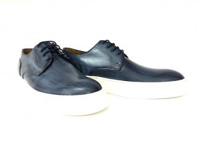 Sneakers in vitello blu