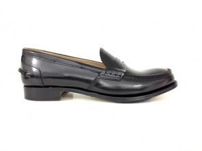 Mocassino donna in vitello abrasivato nero