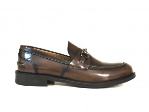 Mocassino uomo in pelle cuoio