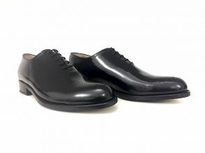 Francesina da uomo in pelle spazzolata nera
