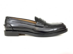 Mocassino donna in vitello abrasivato nero