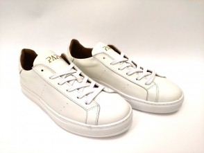 Sneakers bassa in pelle bianca
