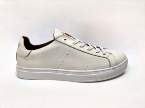 Sneakers bassa in pelle bianca