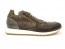 Sneaker in vitello fango con zip